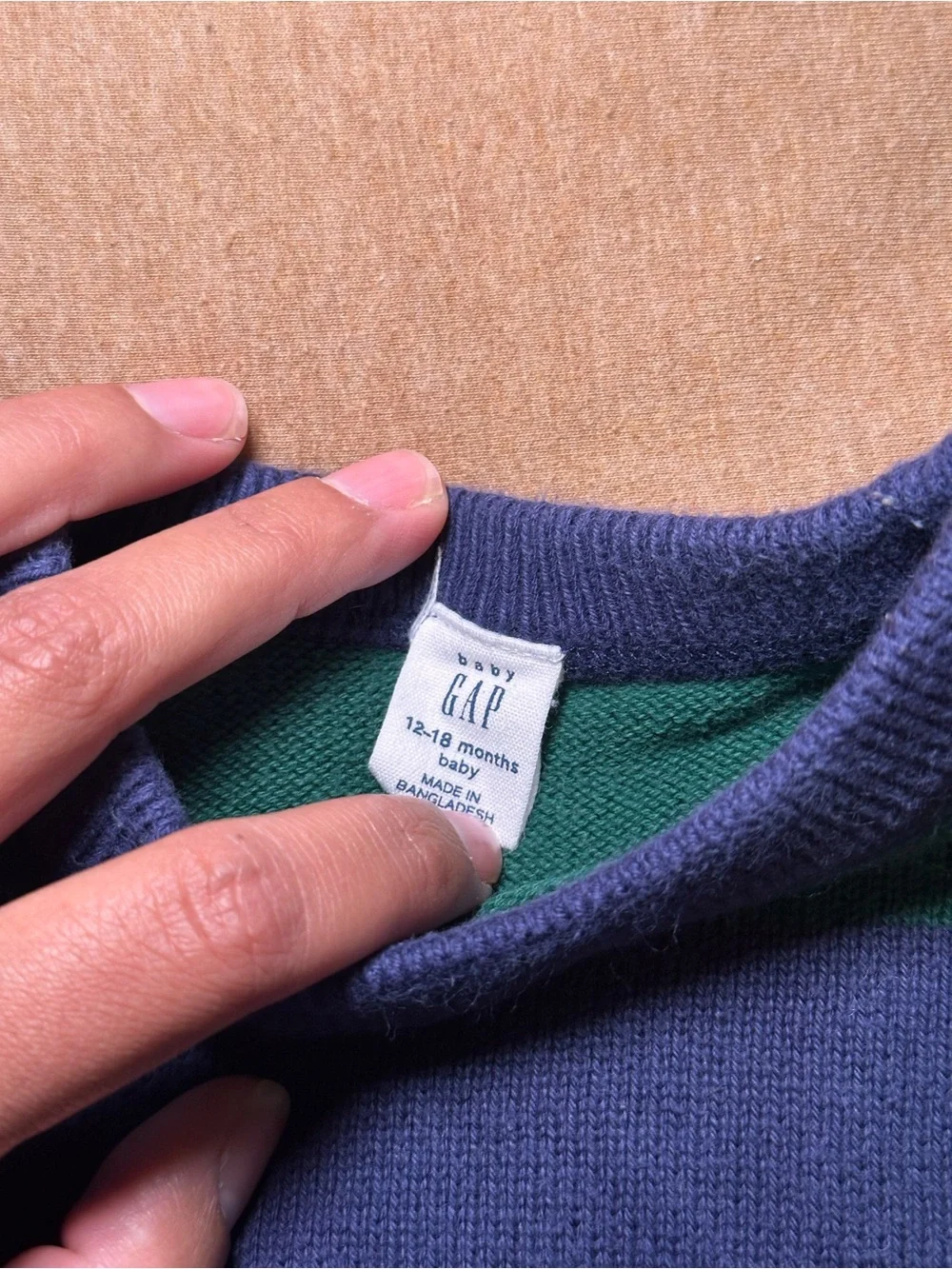GAP Striped Crewneck Sweater in Green, Navy, Yellow, Red, Blue